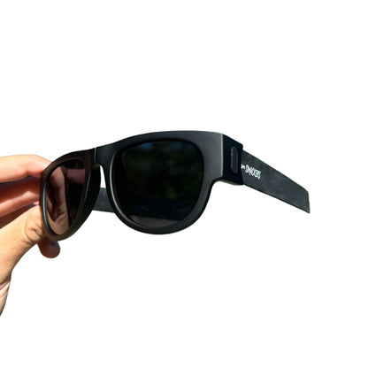 SunSmackers Wrist Sunglasses, Polarized with UV400 Protection, Sleek Black Frames & Lenses